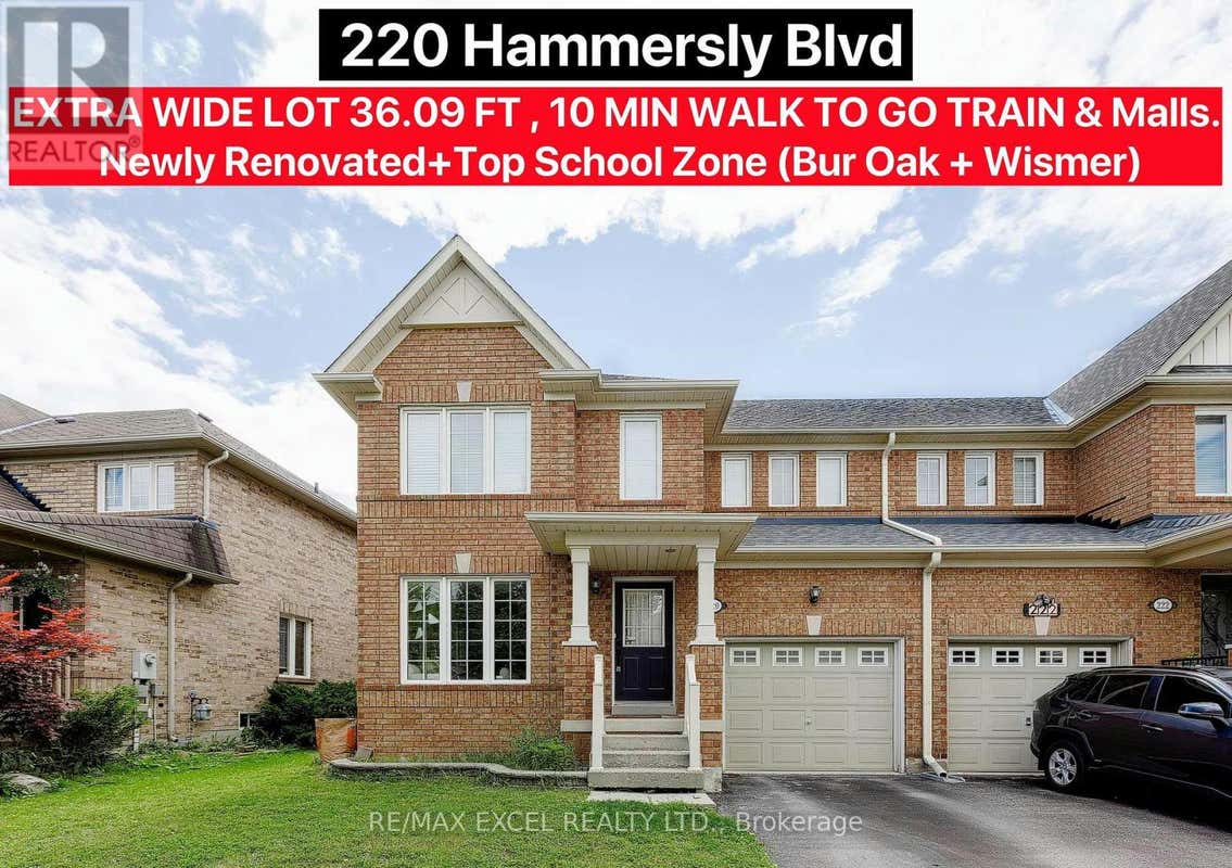 220 HAMMERSLY BOULEVARD, Markham (Wismer), ON L6E2C9 House For Sale